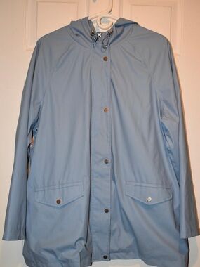 Northern Reflections Light Blue Hooded Raincoat